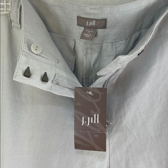 NWT J. Jill linen blend wide leg crop pants - Picture 5 of 6